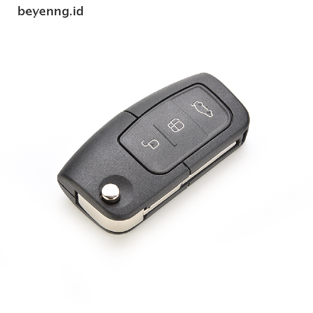 Beyen Flip Remote 3tombol Key Shell Holder Cocok Untuk FORD Focus Fiesta Case Pengganti ID