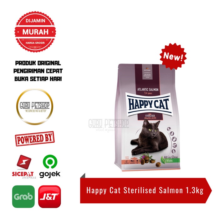 Happy Cat Sterilised Atlantic Salmon 1.3kg Freshpack Steril Salmon