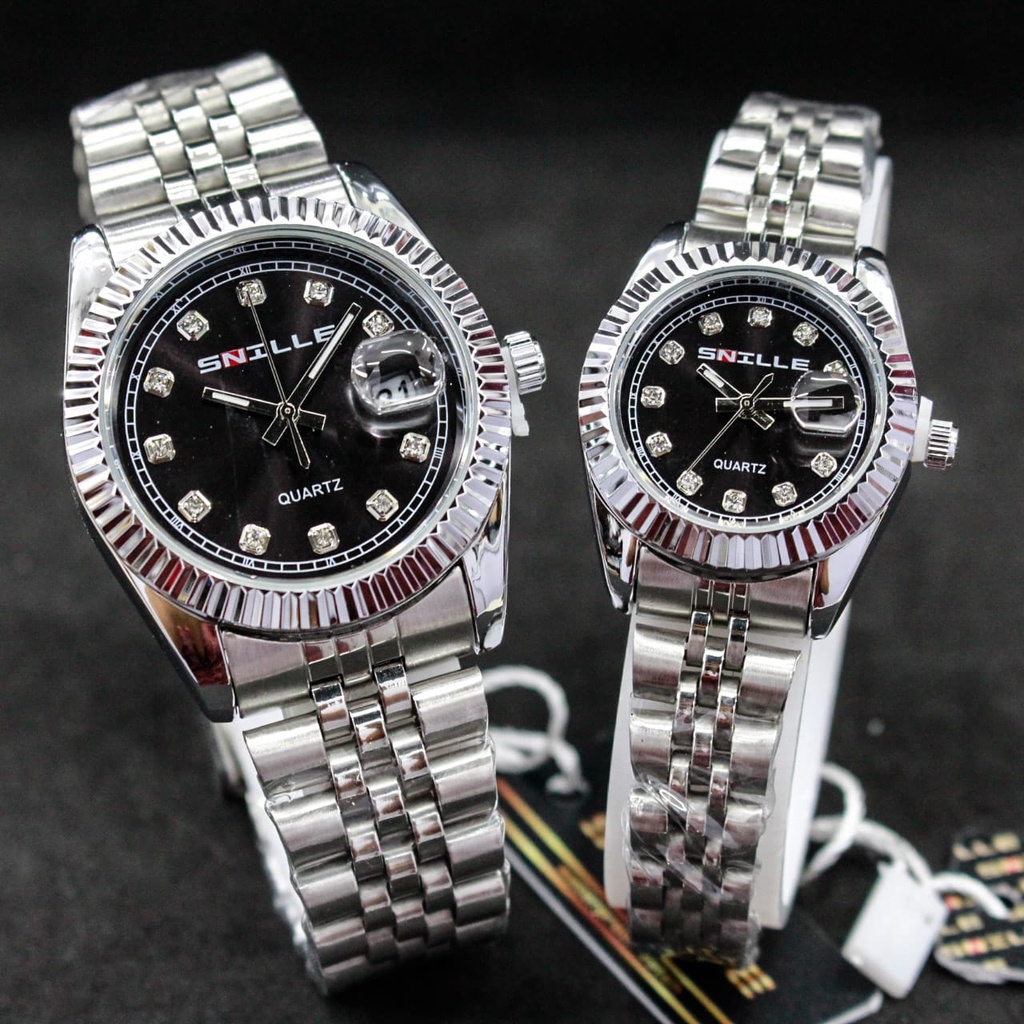 JAM TANGAN COUPLE SNILE ORIGINAL N3333G/L/JAM TANGAN COUPLE/JAM TANGAN SET TERBARU