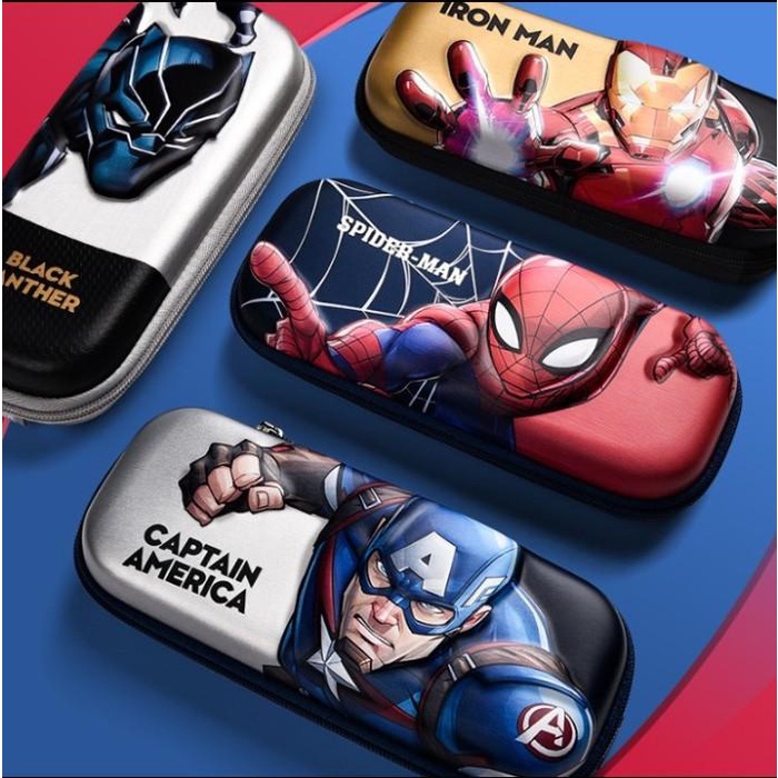 

3D Kotak Pensil Hard Case Superhero Ironman Spiderman Captain Amerika
