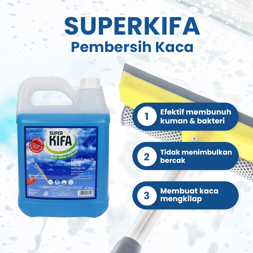 SUPER KIFA Jerigen Pembersih Kaca 4L - Pembersih Super Kifa