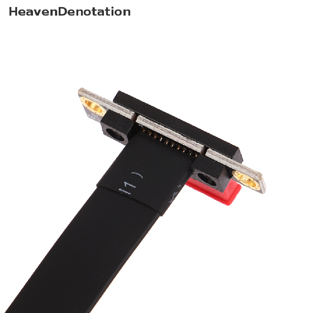 [HeavenDenotation] Pcie X1 Kabel Riser Dual 90derajat Sudut Kanan Extension Cable PCI Express 1x Riser Card Ribbon Extender HDV