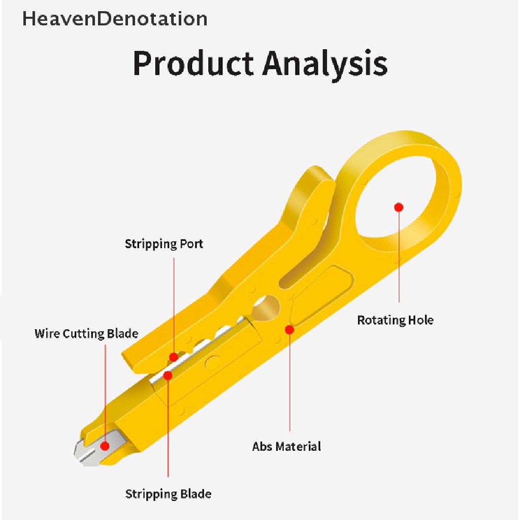 [HeavenDenotation] Mini Wire Stripper Crimper Plier Crimping Kabel Punch Stripping Multi Alat HDV