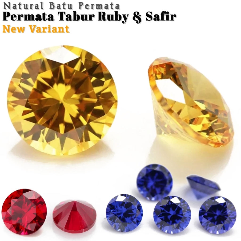 Natural Batu Permata Tabur Red Ruby Safir Shappire Corundum
