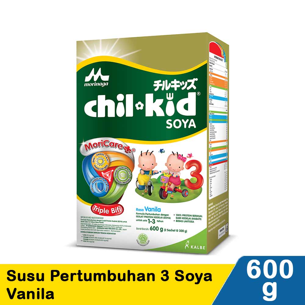 Morinaga Chil Kid Soya Susu Pertumbuhan 3 Vanila 600g