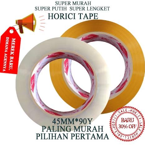 

O21 MEREK HORICI ASLI MURAH SUPER CLPER 45mmx90Y LAKBAN BENING DAN COKLAT HORICI TAPE DAN HOKI TAPE TREND ㅛ