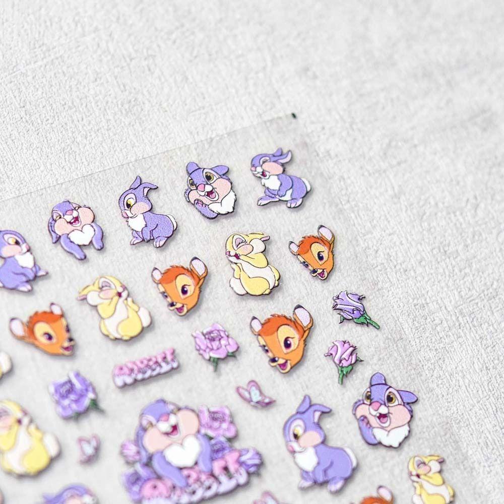 Mxbeauty Kartun Stiker Kuku Wanita Perekat Diri Hewan Stitch Tulip Kelinci Nail Stickers