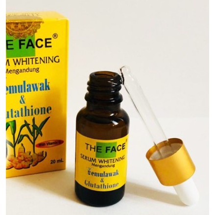 [ORI] THE FACE Temulawak Whitening Serum with Glutathione 20ml - Membantu Menyamarkan Flek Hitam di Wajah