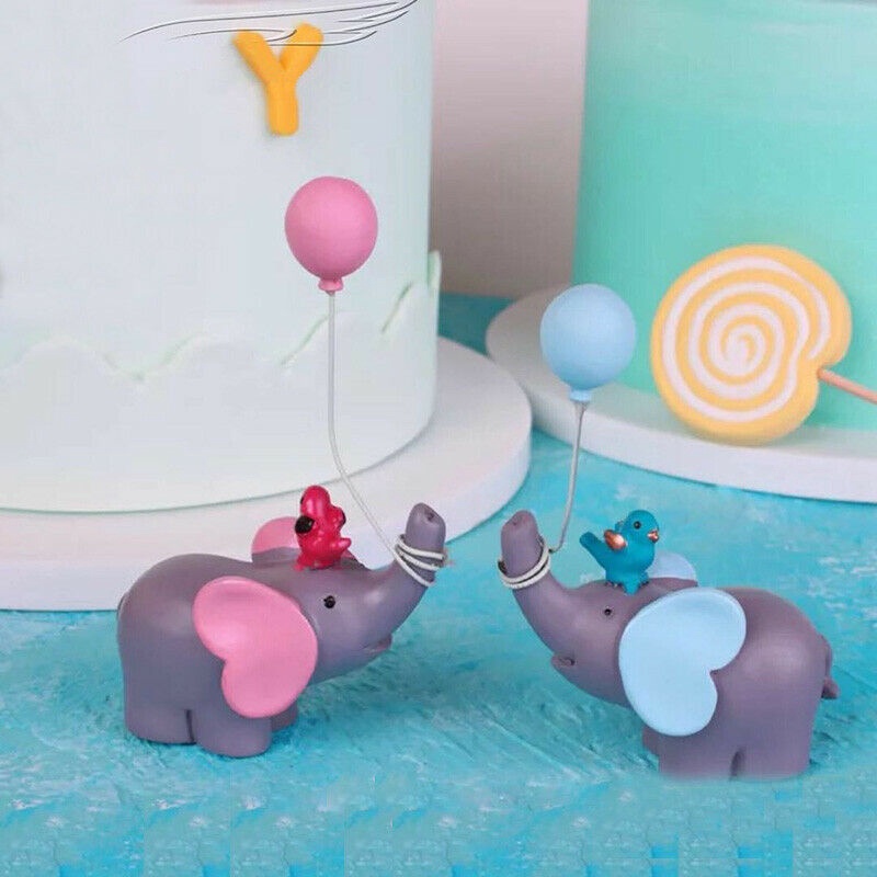 Toppers Cupcake Bentuk Gajah Untuk Dekorasi Pesta Baby Shower