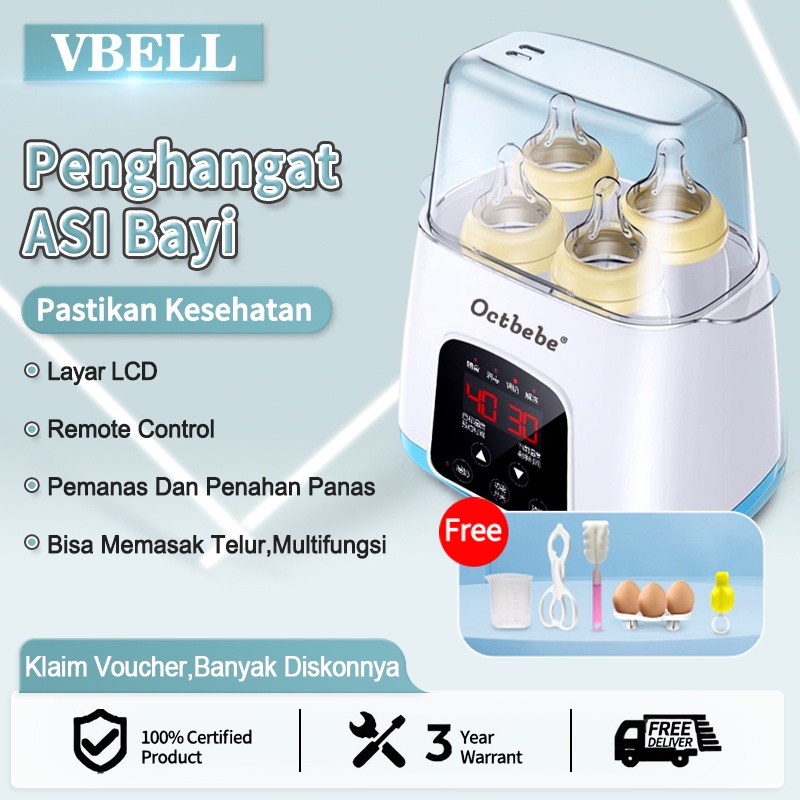 VBELL-Baby Feeding Bottle Warmer Heater Bottle sterilizer BPA Alat Steril Botol Susu Bayi Penghangat Botol susu Alat Steril Botol