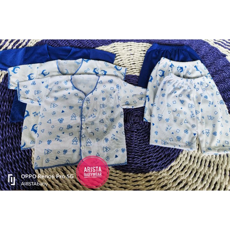 SERI BIRU Paket hemat 18pcs/9stel baju+celana bayi