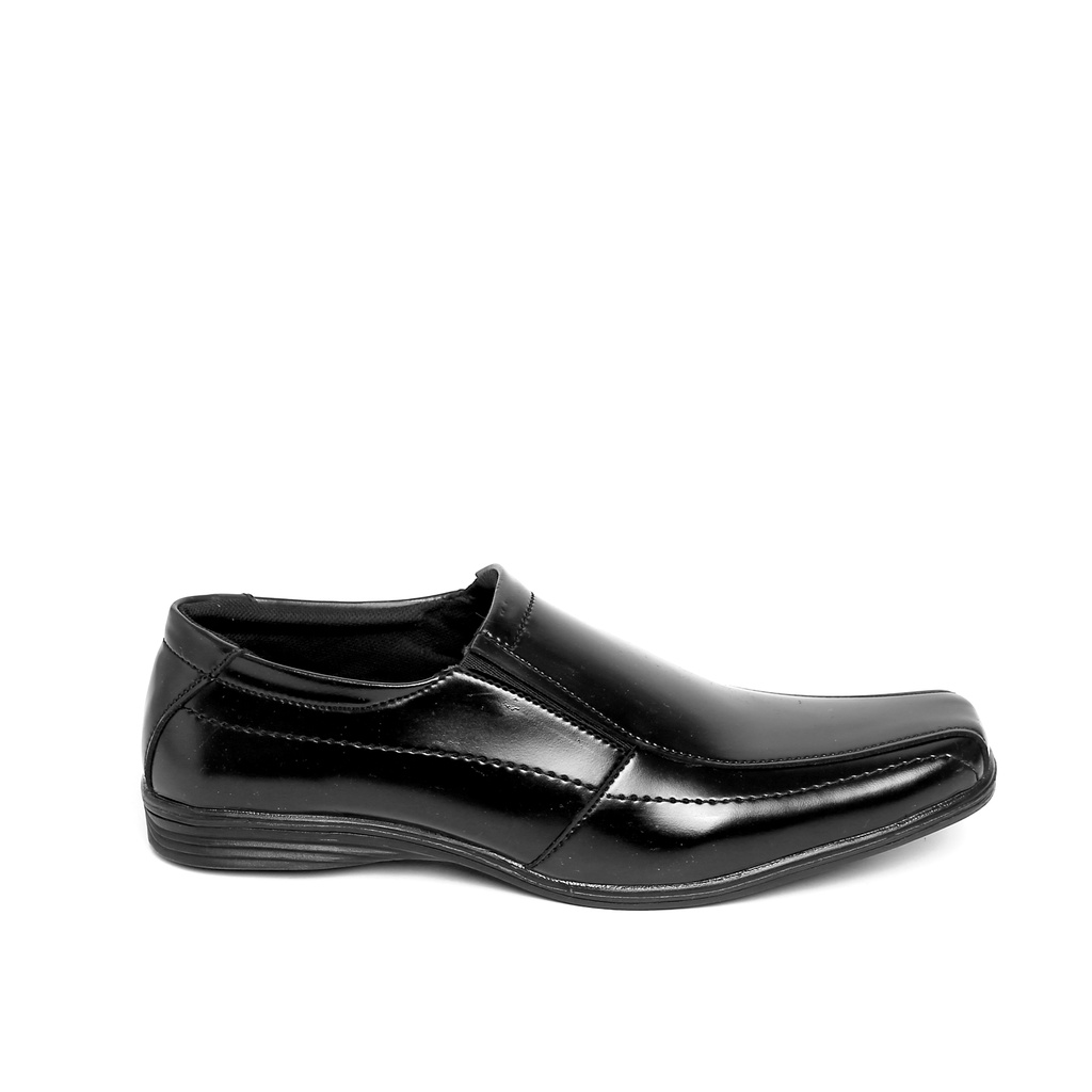 TR004 | Sepatu Slip On Hitam Tanpa Tali Pantofel Pria Casual Kerja Formal Kantor Original Laki | FORIND Terraforma