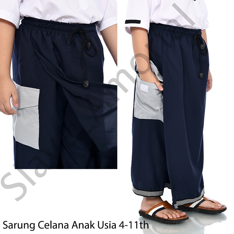 Celana Sarung Anak Slava_Amal Instant Anak Usia 4 11 Tahun Polos Kombinasi BISA COD W1S9 terlaris tr