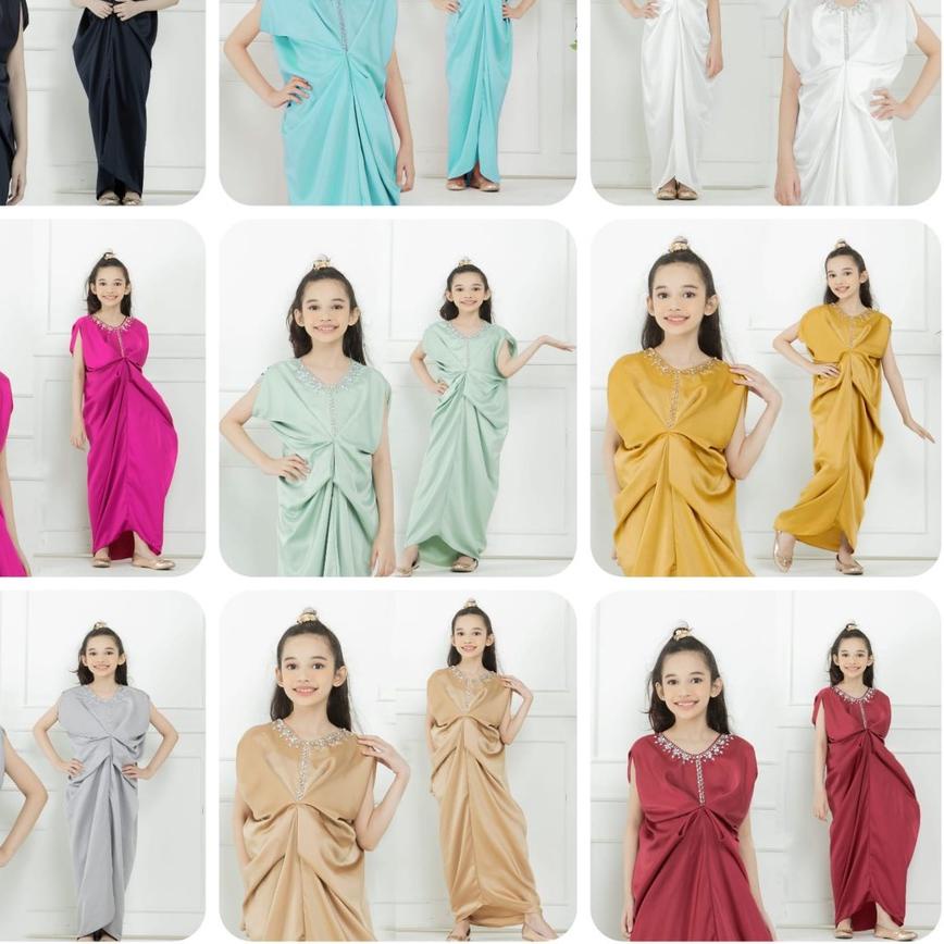 ☟ Dress muslim anak remaja / Kaftan TRIANA KID / Kaftan anak abg tanggung/ gamis lebaran anak / KAFT