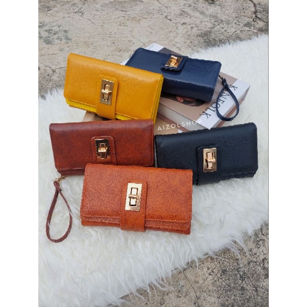 Dompet wanita lipat CLEVA dompet HP dompet panjang murah