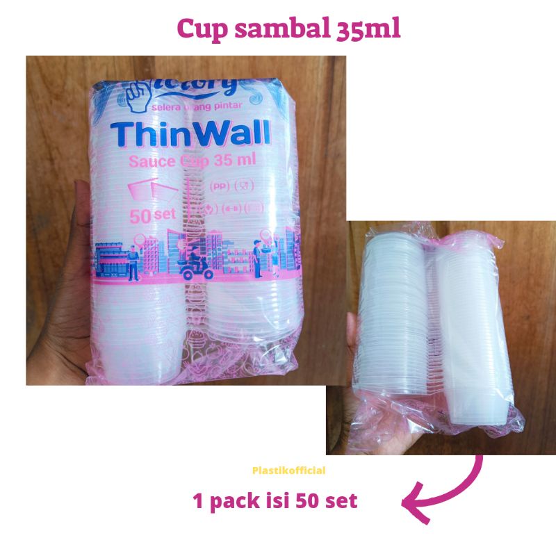 Cup sambal 35ml 25ml Cup sauce thinwall