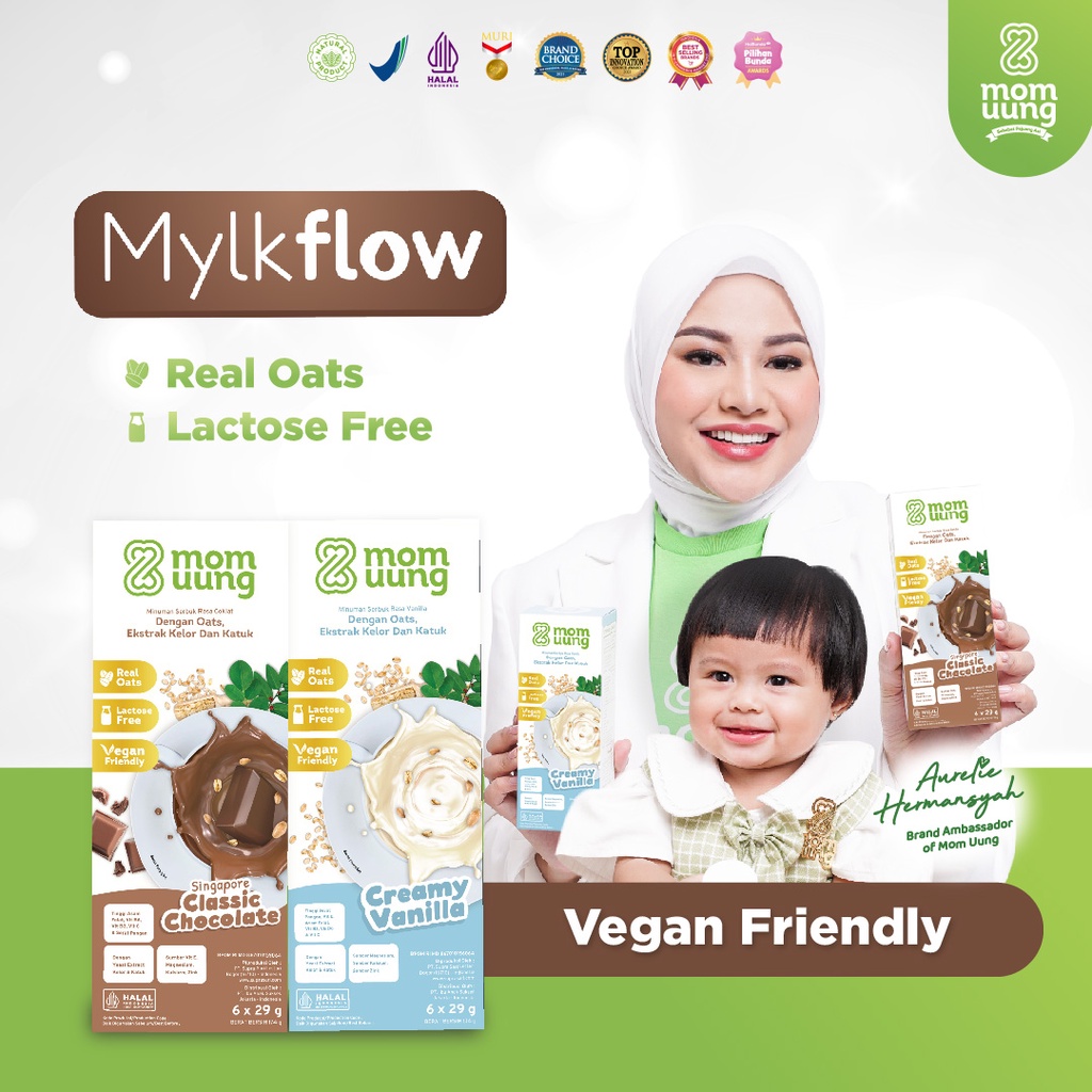 MOM UUNG Mylkflow Susu Pelancar Asi - Mylkflow Creamy Vanilla - Mylkflow Singapore Classic Chocolate