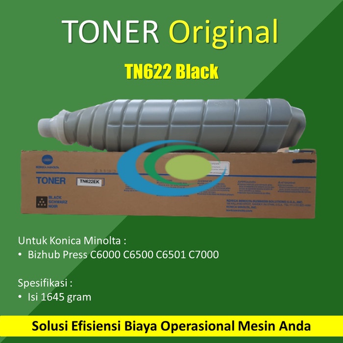 

[[JNT COD]] TONER TN622 K Konica Minolta bizhub Press C1100/C1085/C6100 Black