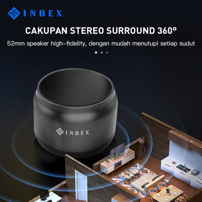 INBEX BLUETOOTH SPEAKER TWS BUILT-IN-MIC HANDSFREE BASS STEREO CALL ORIGINAL