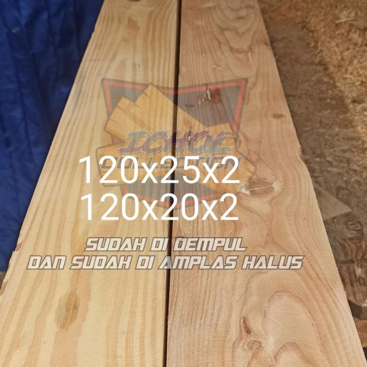 ✺ papan ambalan kayu jati belanda 120x20/25x2 ֍
