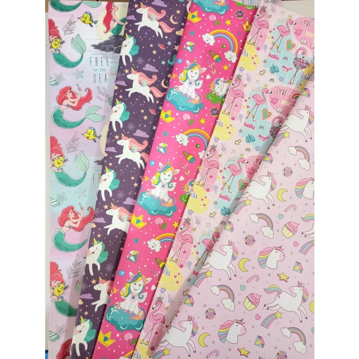 

Bungkus Kado kertas kado unicorn gift wrap jasa bungkus kado