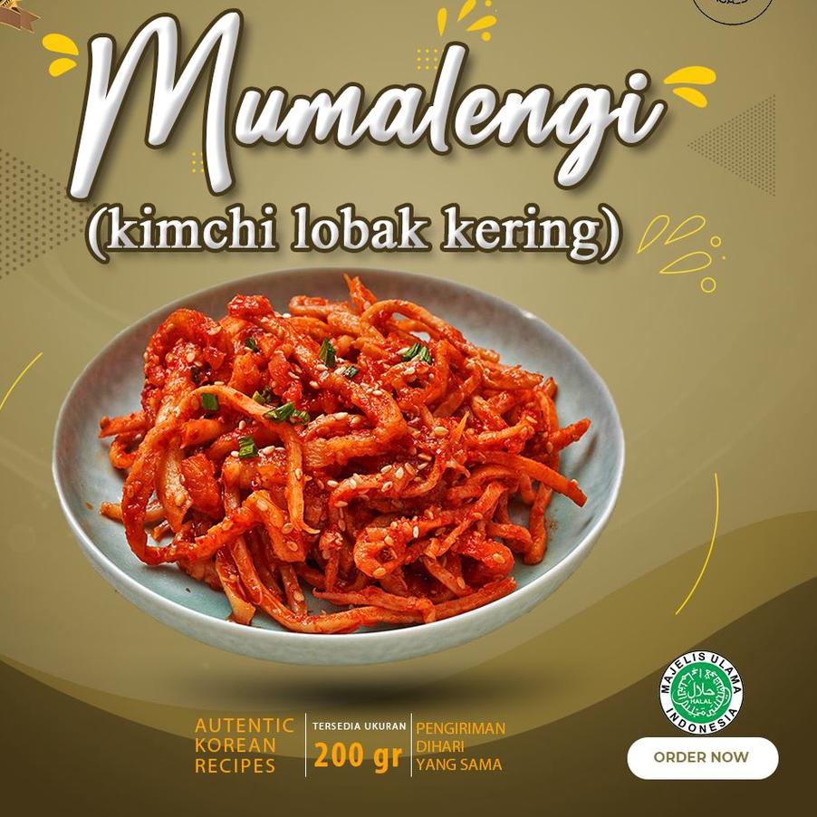 

☝ Mumalengi Kimchi Lobak Kering Slice 200Gr Halal ™