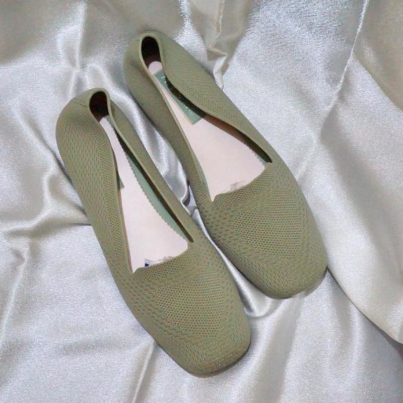 36-41 SEPATU KERJA CASUAL KARET JELLY FLATSHOES KARET JELLY