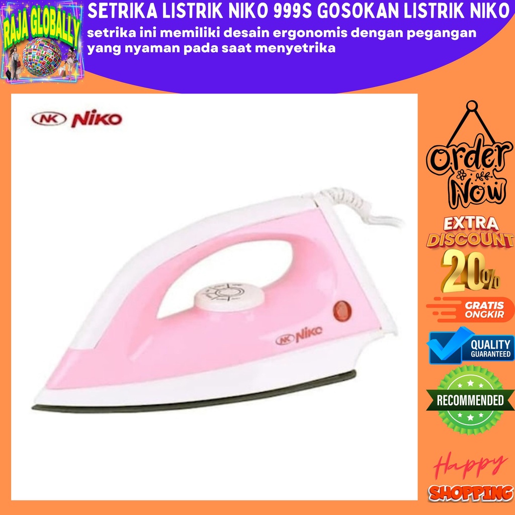 SETRIKA LISTRIK NIKO 999S GOSOKAN LISTRIK NIKO 999S SETRIKA NIKO GOSOKAN LISTRIK SETRIKAAN BAJU ANTI