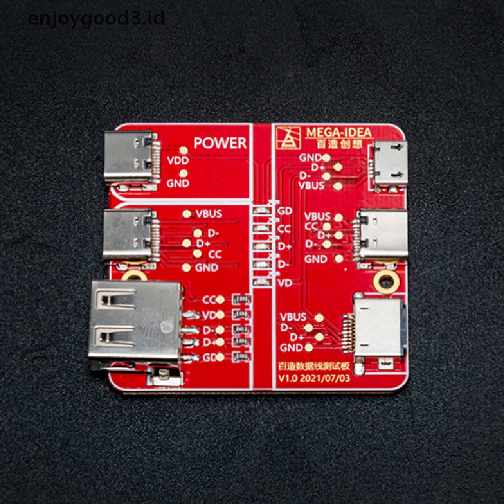 [Rready Stock] Perlengkapan Papan Deteksi Konuitas Data Line MEGA-IDEA Untuk IPHONE/Tipe-c/Android Tes Kabel Cepat Data Flex Conuity Detection (ID)
