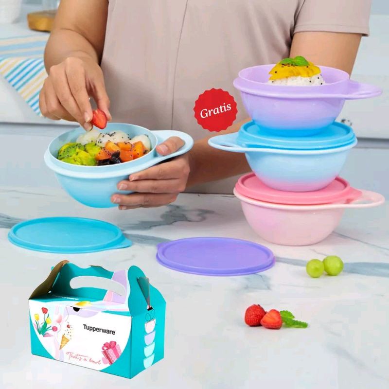 mini Bowl (ThatsBowl) mangkok 4 pcs original Tupperware