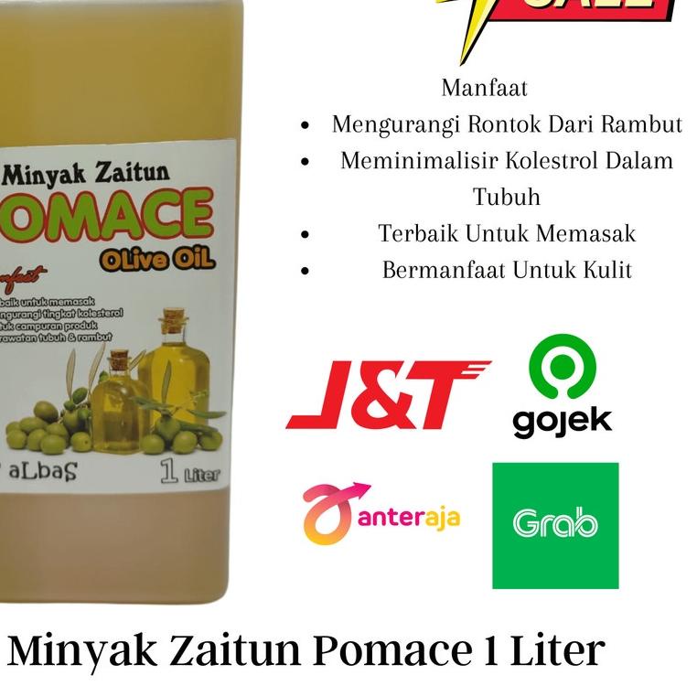 

➦ Olive Oil Pomace \ Minyak Zaitun Pomace 1 LITER Kemasan Albas Untuk Menumis Dan Memasak ○