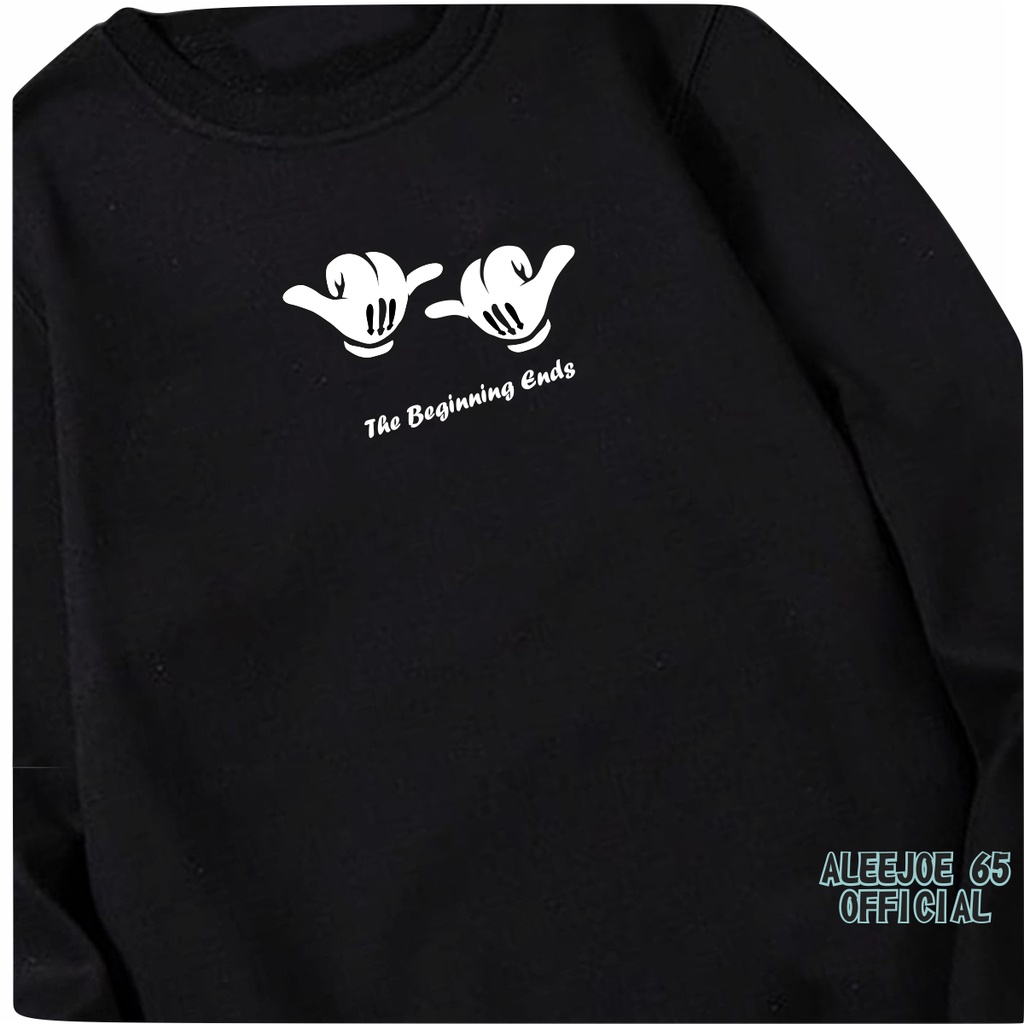 Sweater The begining ALEEJOE65 crewneck motif simple