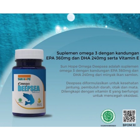 Sun Hope Deep Sea Original Minyak Ikan Salmon Untuk Kesehatan Jantung BPOM