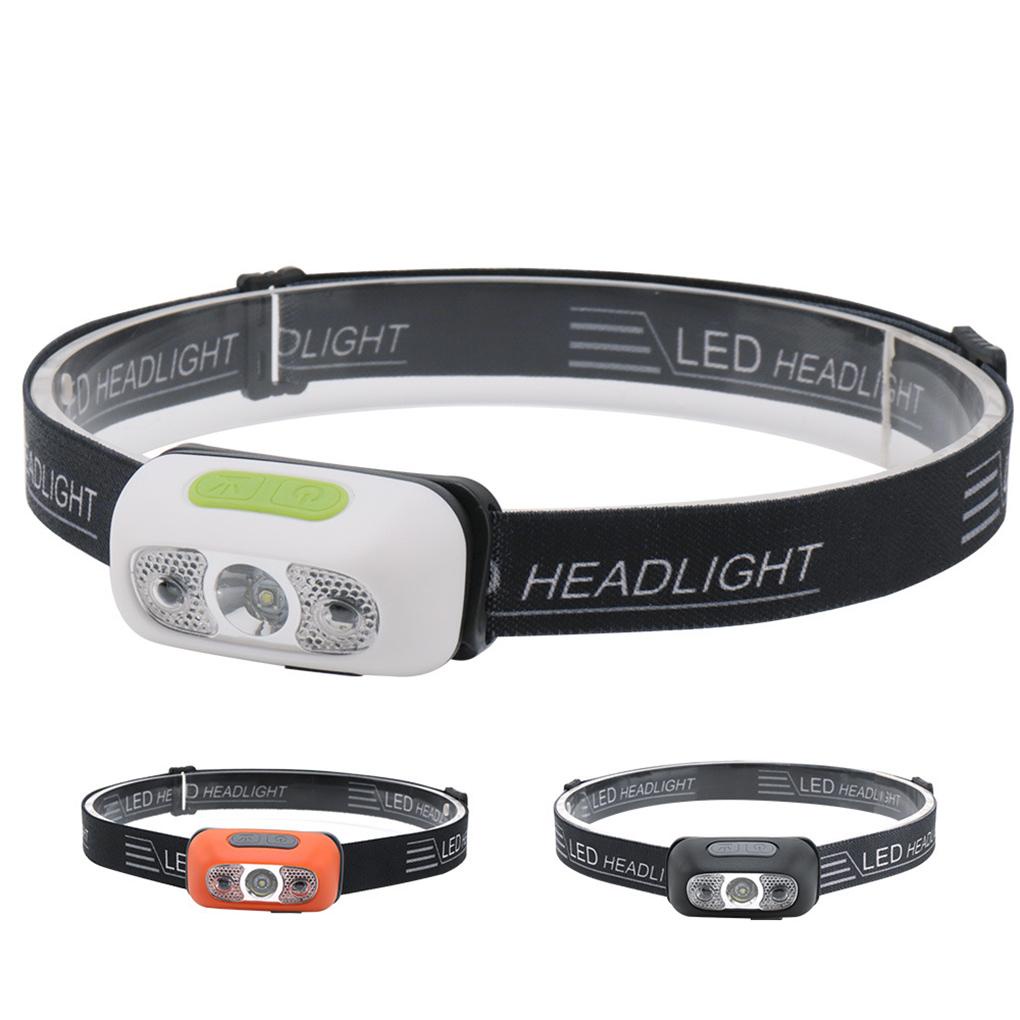 Huit Head Light Headlamp Mode Senter Pancing Lari Yang Dapat Disesuaikan Outdoor Induksi Mini Portable Sensor Tahan Air