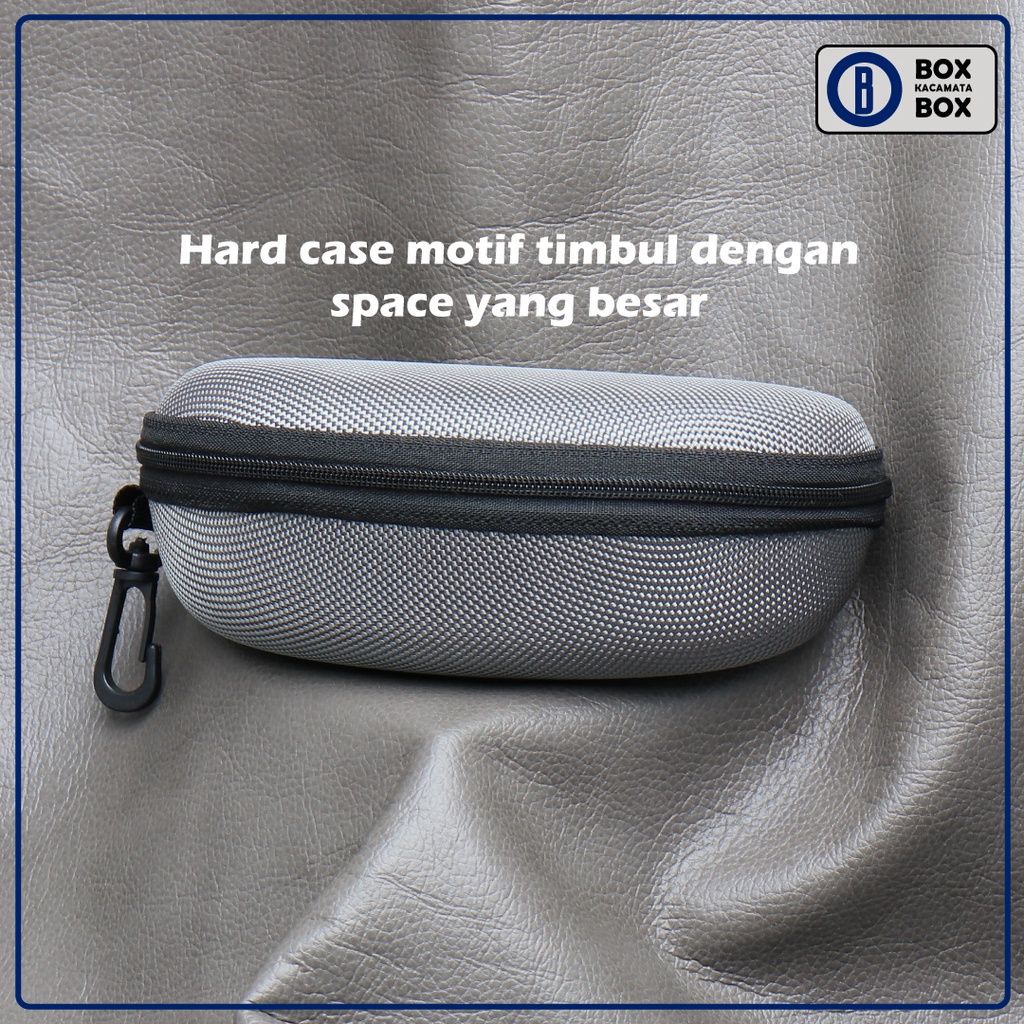 TEMPAT KACAMATA RESLETING KOTAK KOTAK Box Kacamata Resleting / Box Sunglasses Ukuran Besar Oversized Motif Timbul / Tempat Kacamata Sleting Besar S11