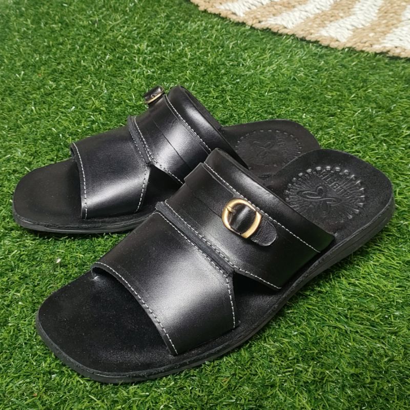 Sandal Pria kulit sapi asli sendal merek wallbeth terbaru Sw2023