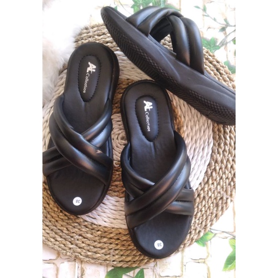 Sandal wanita terbaru/slop nevada silang/kode AL.01/