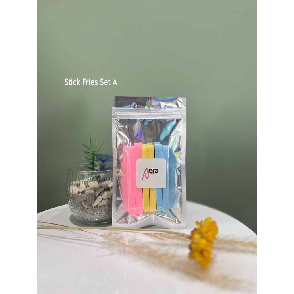 Facial Cleanser 6pcs Compressed Facial Sponge - Spon Kentang - AERA Sponge Stick Fries