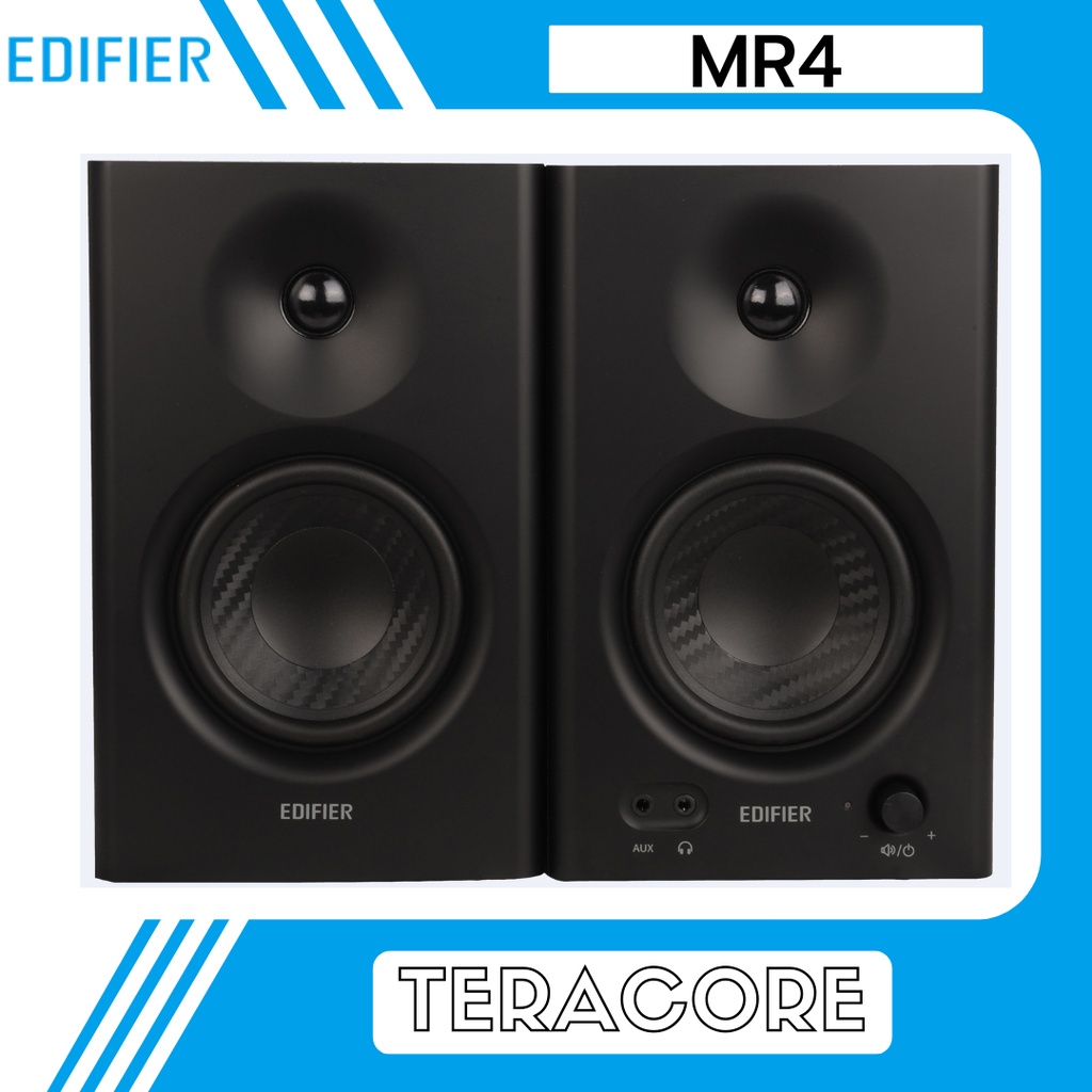 Edifier MR4 MR-4 Speaker Monitor 4 Inch Flat Studio Recording Reference Black Hitam