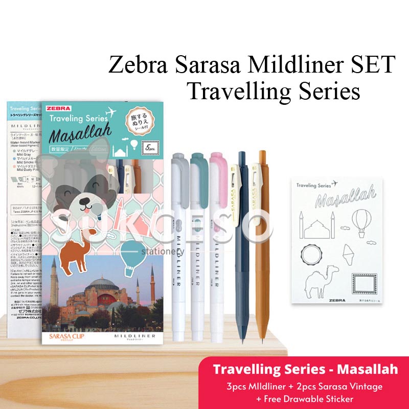 

Zebra Sarasa Mildliner Travel Series Limited Edition / Zebra Sarasa Mildliner SET Lucu