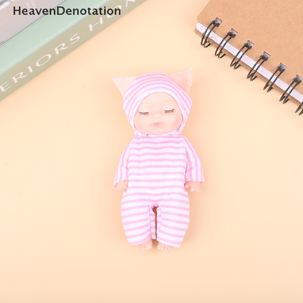 [HeavenDenotation] 11cm Simulasi Baby Doll Mainan Mini Tidur Baby Doll Hewan Untuk Anak HDV