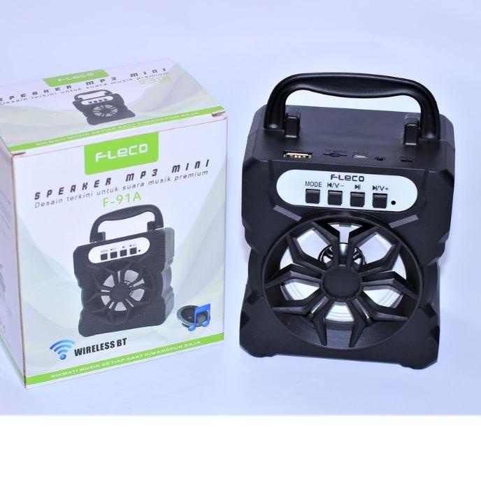 ℮ Speaker Bluetooth Fleco F-91A/F-91B Super Bass /Musik Box Bluetooth /Salon Aktif Bluetooth Radio ➬