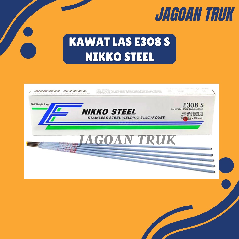 Kawat Las Stainless /E308 S Stainless NIkko Steel/1 Kg /1,6 2,0 mm