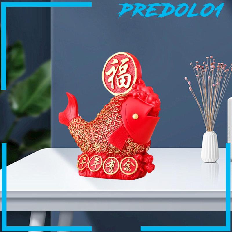 [Predolo1] Patung Ikan Cina Koleksi Hadiah Patung Ornamen Feng Shui Untuk Dekorasi Desktop