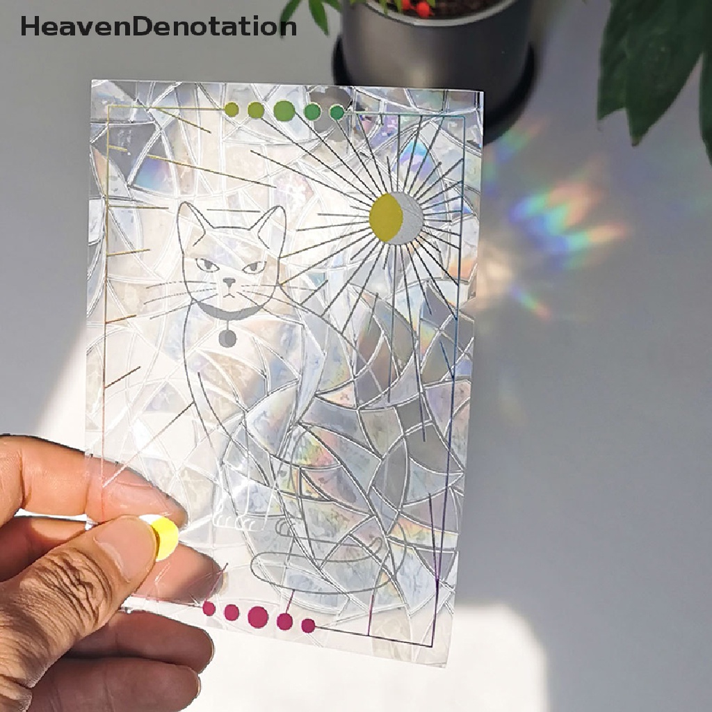 [HeavenDenotation] 3d Rain Sun Catcher Wall Stiker Penangkap Cahaya PVC Kaca Film Self Adhesive Decal Sticker PVC Film Dekorasi Rumah HDV