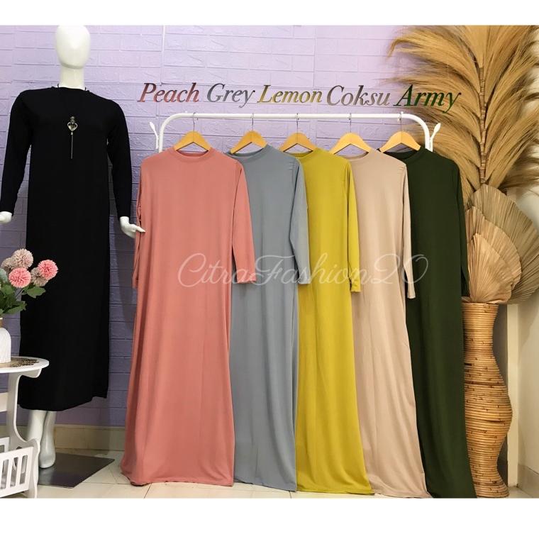 MURAH MERIAH GAMIS MANSET LENGAN PANJANG | GAMIS MANSET DALAMAN JERSEY PREMIUM