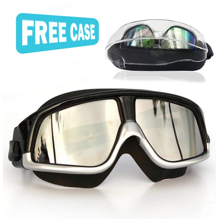 Kacamata Kacamata Renang Frame Besar Pria Wanita Dewasa Anti Fog Uv Protection