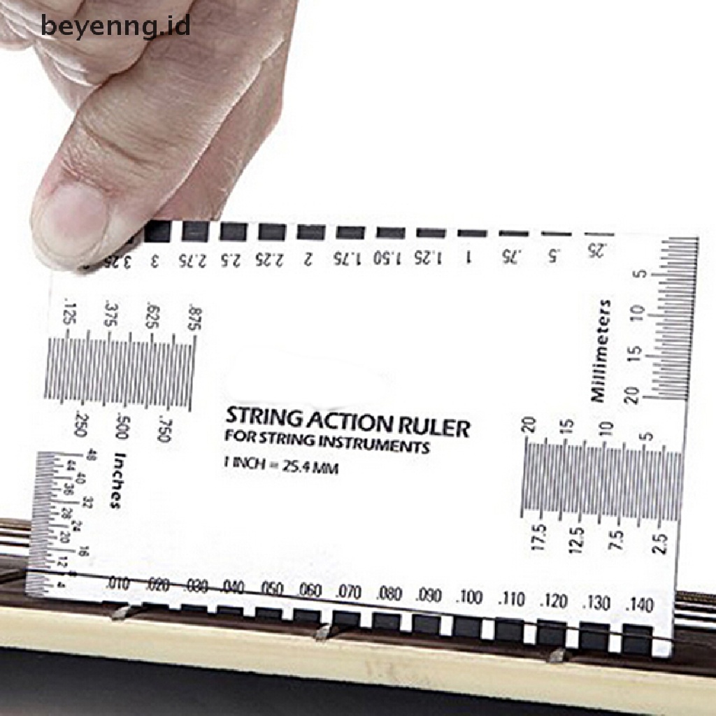 Beyen Steel String Action Gauge Ruler Guide Setup Alat Ukur Luthier Untuk Gitar Bass ID