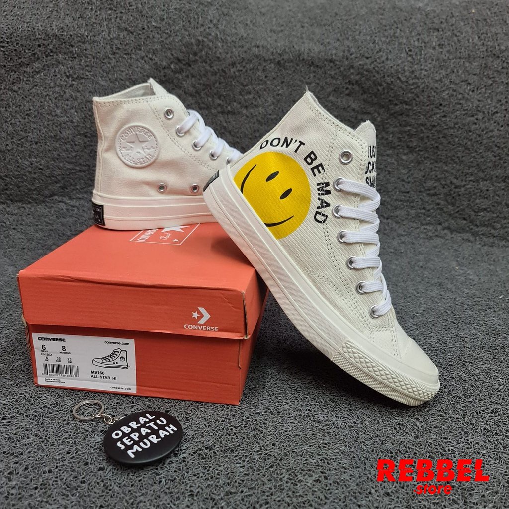 REBBEL - SEPATU CONVERSE 70S HIGH X SMILE CREAM 38-43