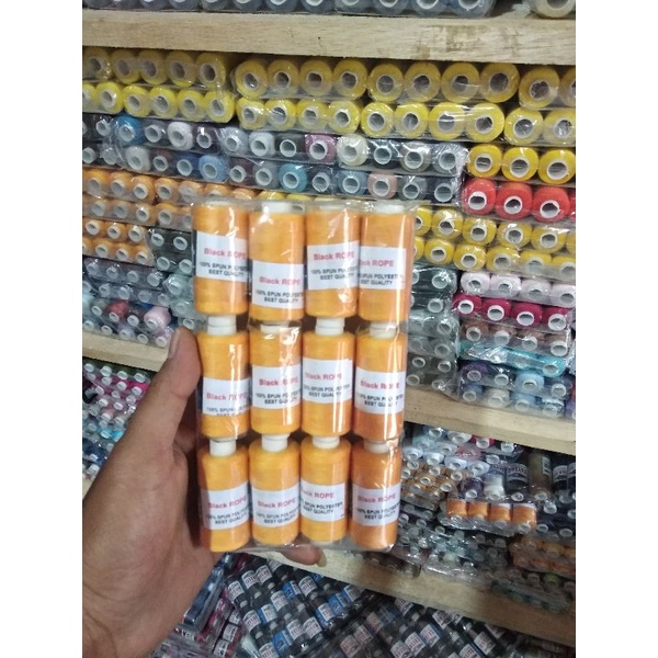 BENANG JAHIT ISI 6 LUSIN 1 WARNA | PANJANG 400 - 500 YARD 40/2 TERMURAH WARNA WARNI LENGKAP